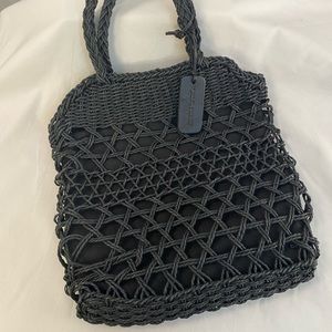 Ralph Lauren Polo Sport black woven basket bag